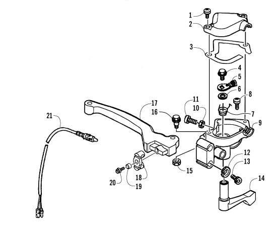 Parts Diagram for Arctic Cat 2008 50 DVX ATV THROTTLE CONTROL ASSEMBLY