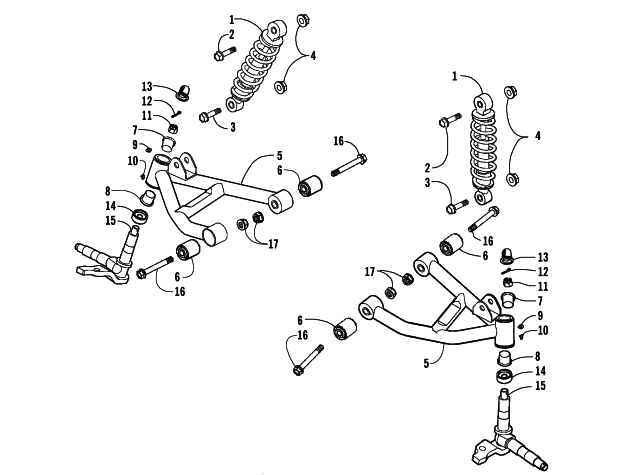 Parts Diagram for Arctic Cat 2008 90 UTILITY CALIFORNIA ATV FRONT SUSPENSION ASSEMBLY