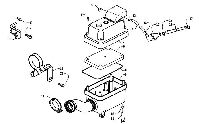 Parts Diagram for Arctic Cat 2007 90 UTILITY ATV AIR INTAKE ASSEMBLY