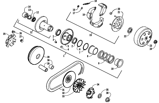 Parts Diagram for Arctic Cat 2006 50 UTILITY ATV CLUTCH ASSEMBLIES