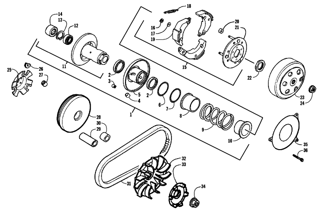 Parts Diagram for Arctic Cat 2007 90 UTILITY ATV CLUTCH ASSEMBLIES
