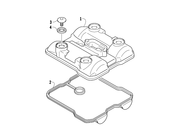 Parts Diagram for Arctic Cat 2008 700 EFI AUTOMATIC TRANSMISSION 4X4 TRV LE ATV CYLINDER HEAD COVER ASSEMBLY
