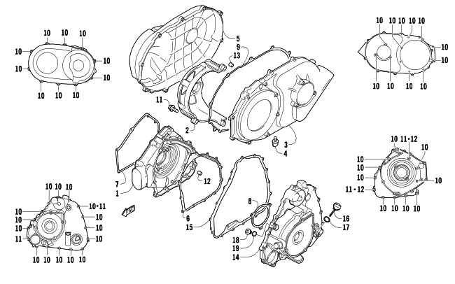 Parts Diagram for Arctic Cat 2006 700 AUTOMATIC TRANSMISSION 4X4 FIS SE ATV CLUTCH/V-BELT/MAGNETO COVER ASSEMBLY