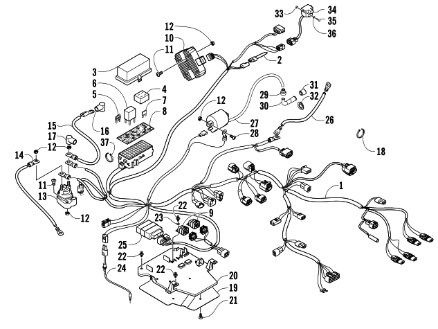 Parts Diagram for Arctic Cat 2007 700 EFI AUTOMATIC TRANSMISSION 4X4 FIS LE ATV WIRING HARNESS ASSEMBLY
