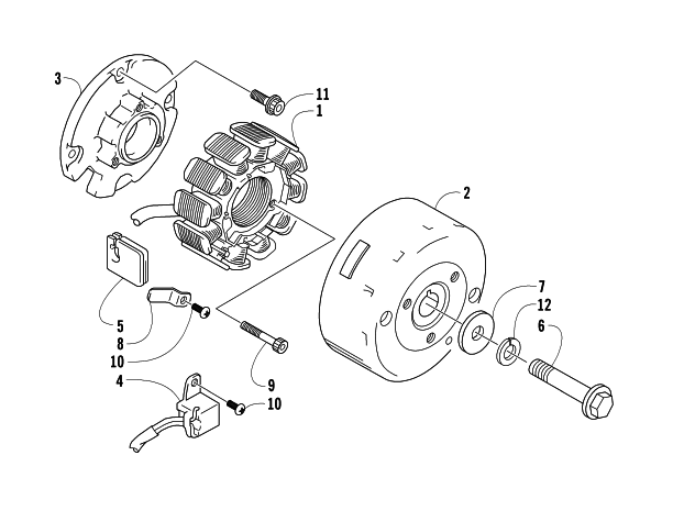 Parts Diagram for Arctic Cat 2006 AC 440 SNO PRO MODIFIED RACE SLED SNOWMOBILE MAGNETO