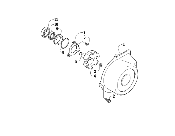 Parts Diagram for Arctic Cat 2006 PROWLER XT 650 H1 AUTOMATIC 4X4 ATV RECOIL STARTER COVER ASSEMBLY