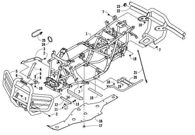 Parts Diagram for Arctic Cat 2006 700 AUTOMATIC TRANSMISSION 4X4 FIS SE ATV FRAME AND RELATED PARTS