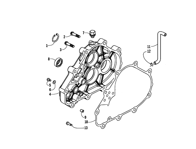 Parts Diagram for Arctic Cat 2008 250 DVX ATV TRANSMISSION CASE ASSEMBLY