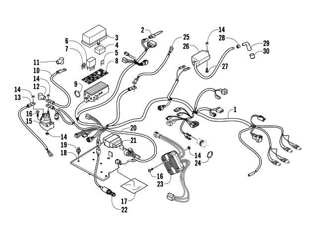 Parts Diagram for Arctic Cat 2007 400 AUTOMATIC TRANSMISSION 4X4 FIS LE ATV WIRING HARNESS ASSEMBLY