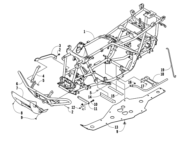 Parts Diagram for Arctic Cat 2007 500 AUTOMATIC TRANSMISSION 4X4 FIS ATV FRAME AND RELATED PARTS