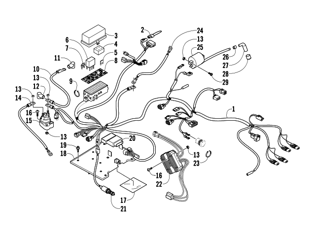 Parts Diagram for Arctic Cat 2007 500 AUTOMATIC TRANSMISSION 4X4 FIS ATV WIRING HARNESS ASSEMBLY