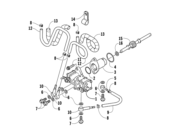 Parts Diagram for Arctic Cat 2007 M1000 EFI 153 SNOWMOBILE OIL PUMP