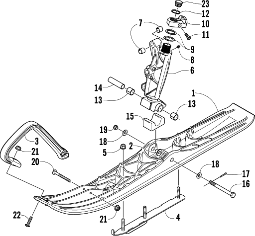 Parts Diagram for Arctic Cat 2007 F8 EFI SNO PRO SNOWMOBILE SKI AND SPINDLE ASSEMBLY