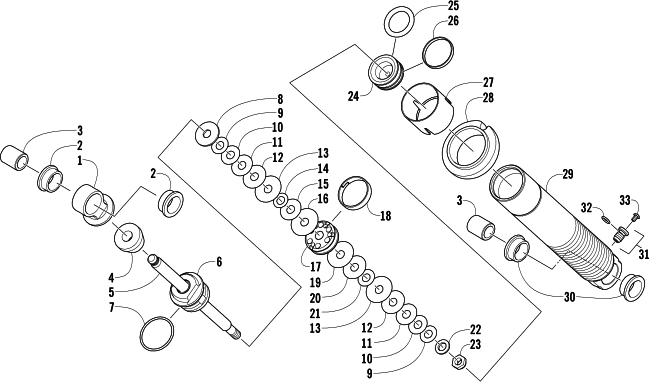 Parts Diagram for Arctic Cat 2007 F8 EFI LXR SNOWMOBILE FRONT SUSPENSION SHOCK ABSORBER