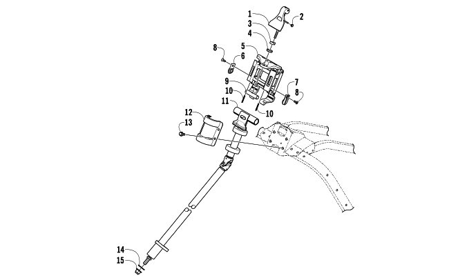 Parts Diagram for Arctic Cat 2007 JAGUAR Z1 EARLY BUILD SNOWMOBILE STEERING POST ASSEMBLY