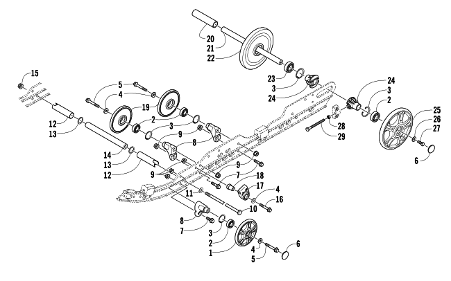 Parts Diagram for Arctic Cat 2007 JAGUAR Z1 EARLY BUILD SNOWMOBILE IDLER WHEEL ASSEMBLY