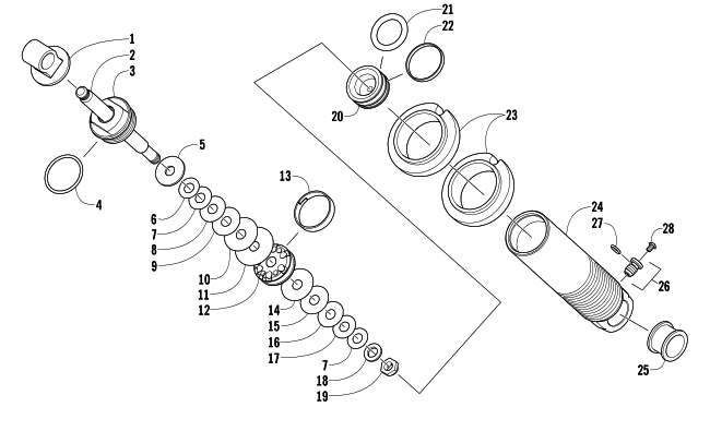 Parts Diagram for Arctic Cat 2008 F1000 EFI SNOWMOBILE REAR SUSPENSION FRONT ARM SHOCK ABSORBER