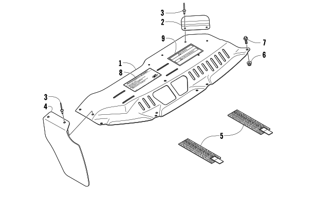 Parts Diagram for Arctic Cat 2007 JAGUAR Z1 EARLY BUILD SNOWMOBILE BELT GUARD ASSEMBLY