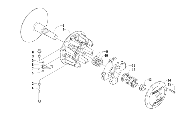 Parts Diagram for Arctic Cat 2007 JAGUAR Z1 EARLY BUILD SNOWMOBILE DRIVE CLUTCH