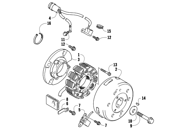 Parts Diagram for Arctic Cat 2009 CF1000 LE SNO PRO SNOWMOBILE MAGNETO