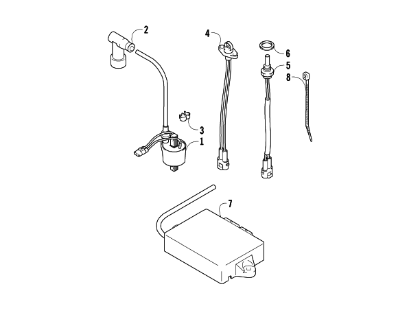 Parts Diagram for Arctic Cat 2008 F1000 EFI SNO PRO SNOWMOBILE ELECTRICAL