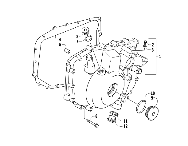 Parts Diagram for Arctic Cat 2012 XF 1100 LXR SNOWMOBILE MAGNETO COVER