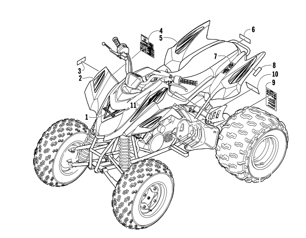 Parts Diagram for Arctic Cat 2007 400 DVX LIMITED EDITION ATV DECALS