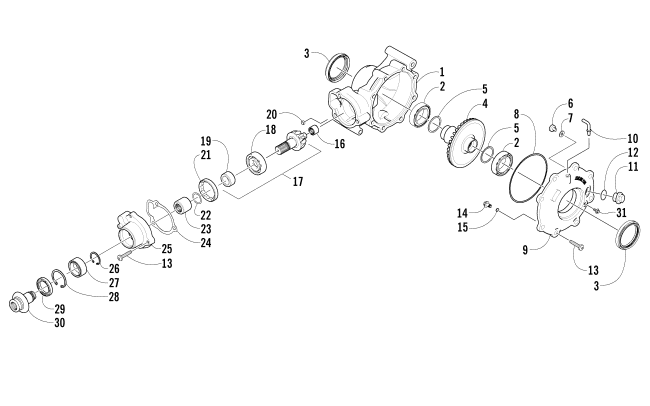 Parts Diagram for Arctic Cat 2006 700 AUTOMATIC TRANSMISSION 4X4 FIS SE ATV REAR DRIVE GEARCASE ASSEMBLY