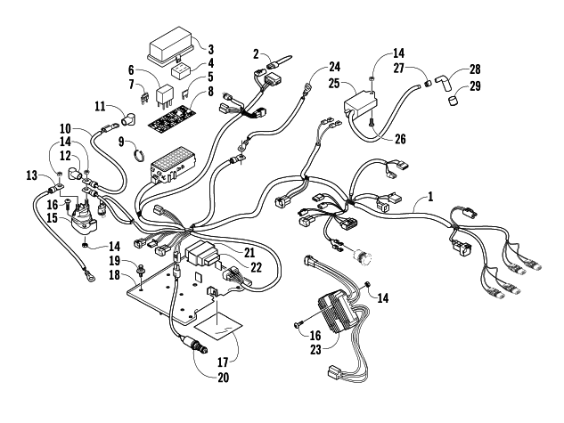 Parts Diagram for Arctic Cat 2007 400 AUTOMATIC TRANSMISSION 4X4 TRV ATV WIRING HARNESS ASSEMBLY