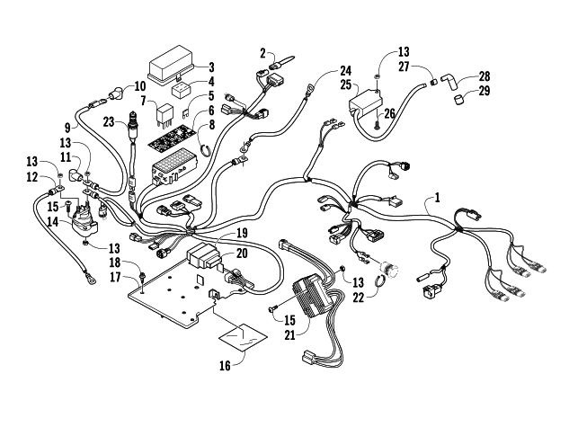 Parts Diagram for Arctic Cat 2007 400 MANUAL TRANSMISSION 4X4 FIS ATV WIRING HARNESS ASSEMBLY