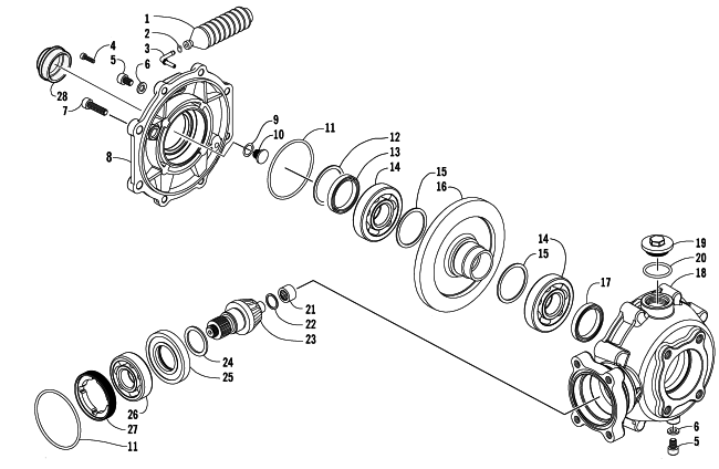Parts Diagram for Arctic Cat 2009 250 UTILITY 2X4 AUTOMATIC ATV FINAL DRIVE ASSEMBLY