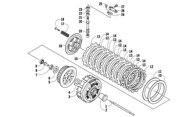 Parts Diagram for Arctic Cat 2007 400 DVX LIMITED EDITION ATV CLUTCH ASSEMBLY