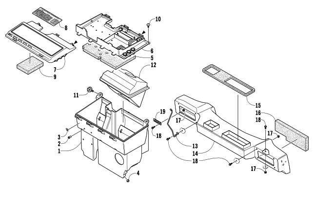 Parts Diagram for Arctic Cat 2007 PANTHER 370 SNOWMOBILE AIR SILENCER ASSEMBLY