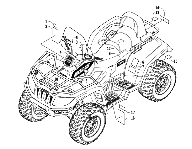 Parts Diagram for Arctic Cat 2007 650 H1 AUTOMATIC TRANSMISSION 4X4 TRV LE ATV DECALS