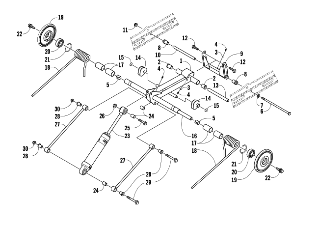 Parts Diagram for Arctic Cat 2007 M1000 EFI 162 SNOWMOBILE REAR SUSPENSION REAR ARM ASSEMBLY
