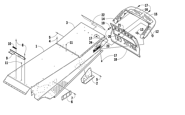 Parts Diagram for Arctic Cat 2007 Z 570 LX SNOWMOBILE TUNNEL AND REAR BUMPER