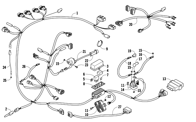 Parts Diagram for Arctic Cat 2007 PROWLER XT 650 H1 AUTOMATIC 4X4 ATV WIRING HARNESS ASSEMBLY