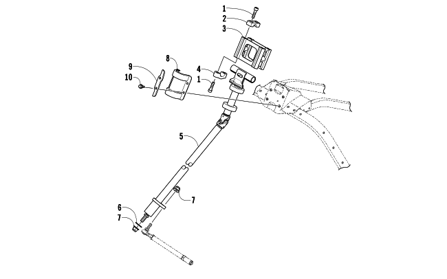 Parts Diagram for Arctic Cat 2007 F1000 EFI SNOWMOBILE STEERING POST ASSEMBLY