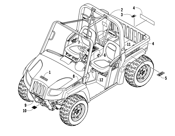 Parts Diagram for Arctic Cat 2007 PROWLER 650 H1 AUTOMATIC 4X4 ATV DECALS