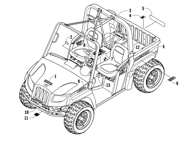 Parts Diagram for Arctic Cat 2007 PROWLER XT 650 H1 AUTOMATIC 4X4 ATV DECALS