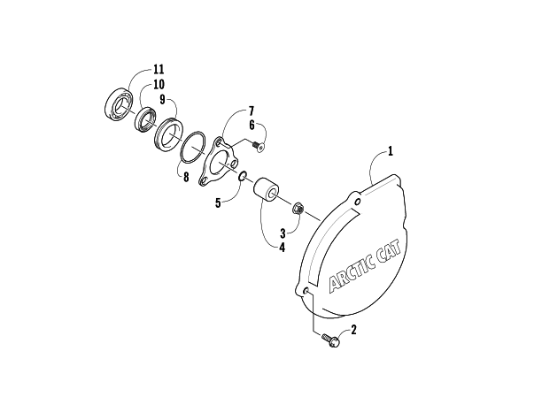 Parts Diagram for Arctic Cat 2007 PROWLER XT 650 H1 AUTOMATIC 4X4 ATV OUTER MAGNETO COVER ASSEMBLY