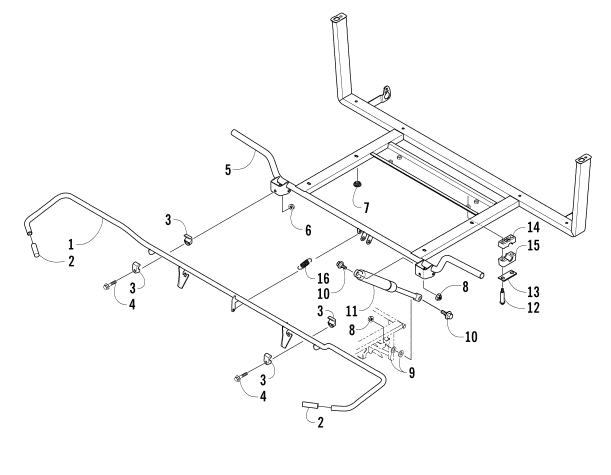 Parts Diagram for Arctic Cat 2007 PROWLER XT 650 H1 AUTOMATIC 4X4 ATV TILT FRAME ASSEMBLY