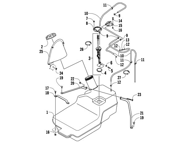 Parts Diagram for Arctic Cat 2007 PROWLER XT 650 H1 AUTOMATIC 4X4 ATV GAS TANK ASSEMBLY
