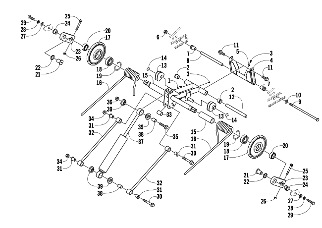 Parts Diagram for Arctic Cat 2007 Z 570 LX SNOWMOBILE REAR SUSPENSION REAR ARM ASSEMBLY