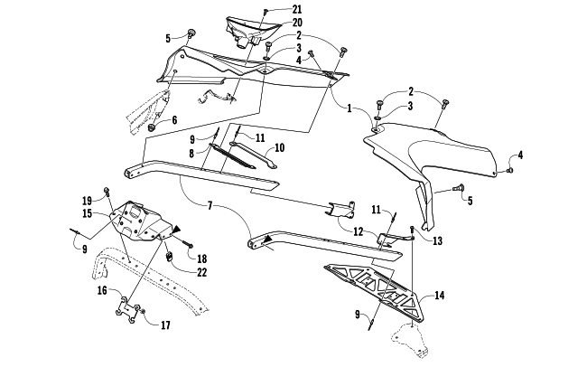Parts Diagram for Arctic Cat 2007 F5 EFI SNOWMOBILE SEAT SUPPORT ASSEMBLY