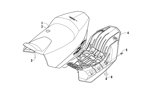 Parts Diagram for Arctic Cat 2007 F6 EFI SNOWMOBILE SEAT ASSEMBLY