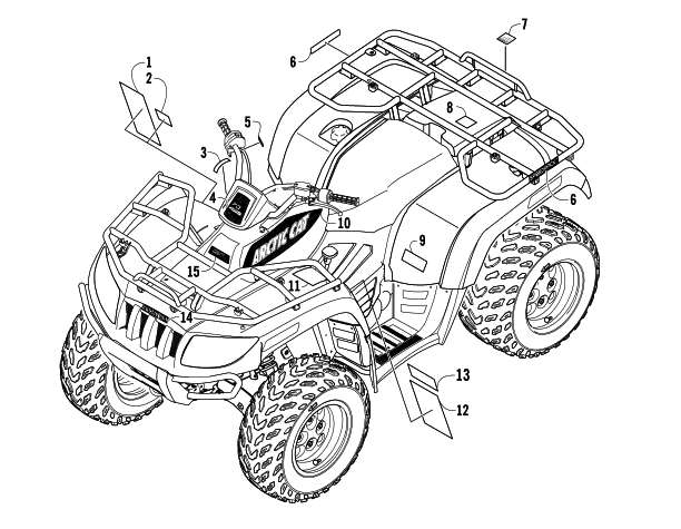 Parts Diagram for Arctic Cat 2007 700 EFI AUTOMATIC TRANSMISSION 4X4 FIS LE ATV DECALS