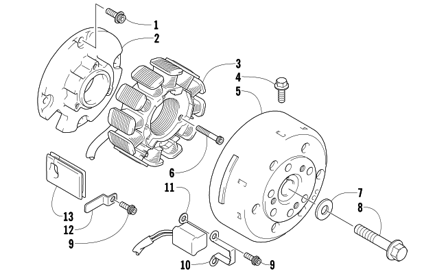 Parts Diagram for Arctic Cat 2008 F5 EFI SNOWMOBILE MAGNETO