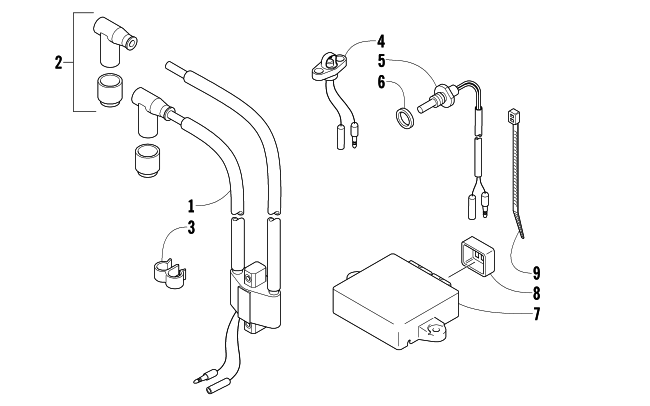 Parts Diagram for Arctic Cat 2008 F6 EFI SNOWMOBILE ELECTRICAL