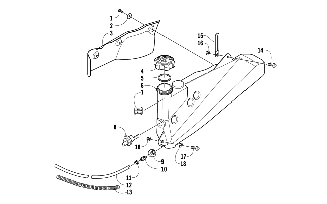 Parts Diagram for Arctic Cat 2009 T500 TOURING SNOWMOBILE OIL TANK ASSEMBLY